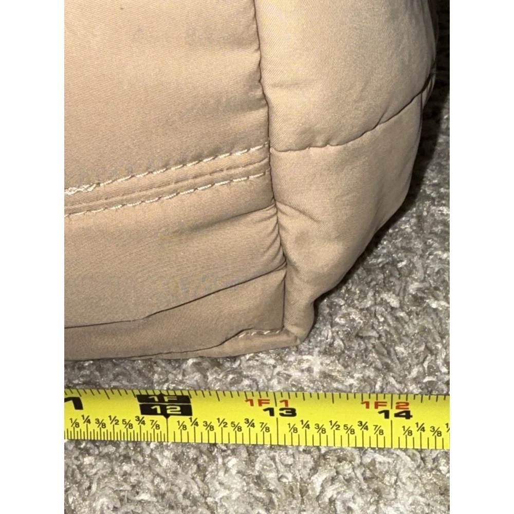 LOVEVOOK Women's Tan Small Quilted Puffer Tote Bag, Can Be Cross Body Purse